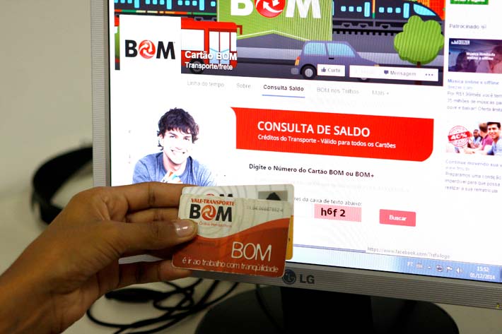 Passageiro pode consultar saldo do Cartão BOM no Facebook - Mobilidade Sampa