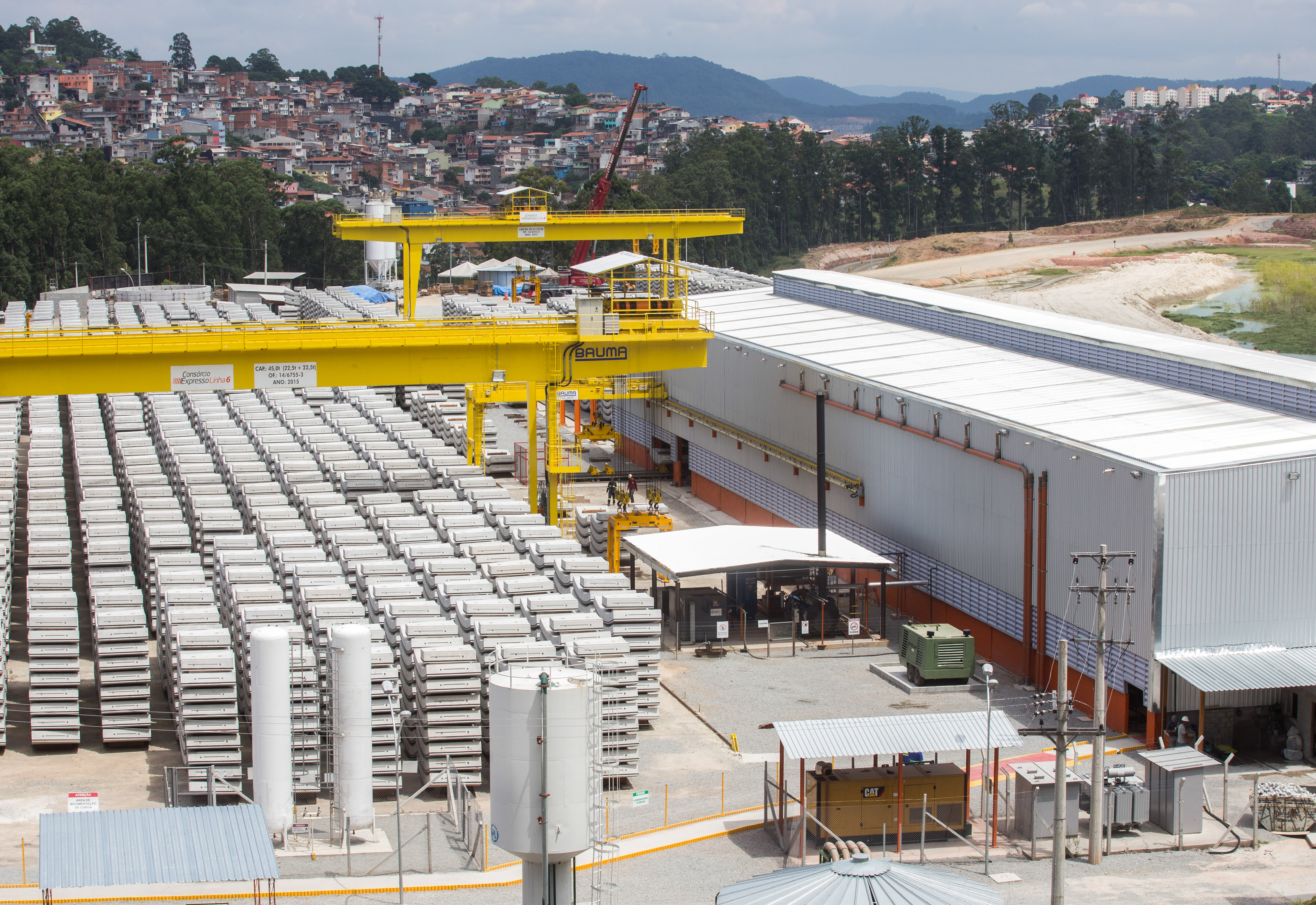 As aduelas compõem os anéis de concreto utilizados na construção do túnel da Linha 6, por onde os trens circularão (Foto: A2img/Eduardo Saraiva)