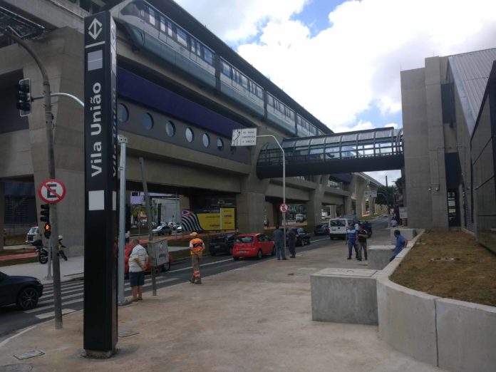 Testes Nova Estação Vila União Linha 15-Prata Monotrilho
