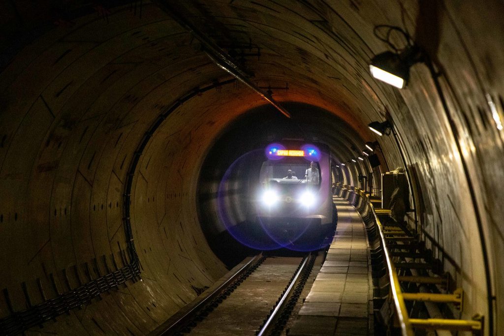 estação campo belo trem túnel