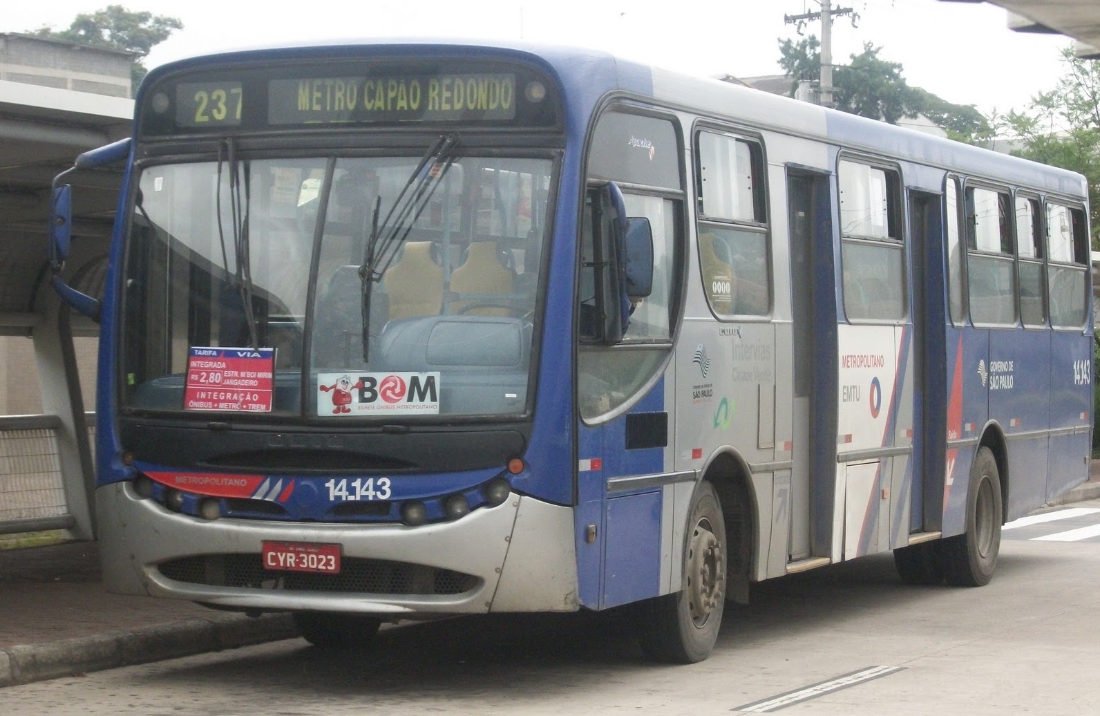 Linha 237 da EMTU Ônibus intermunicipal