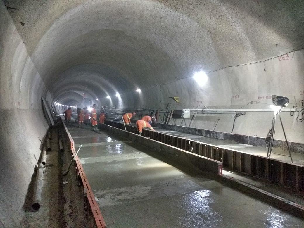 Concretagem Túnel Estação Vila Sônia