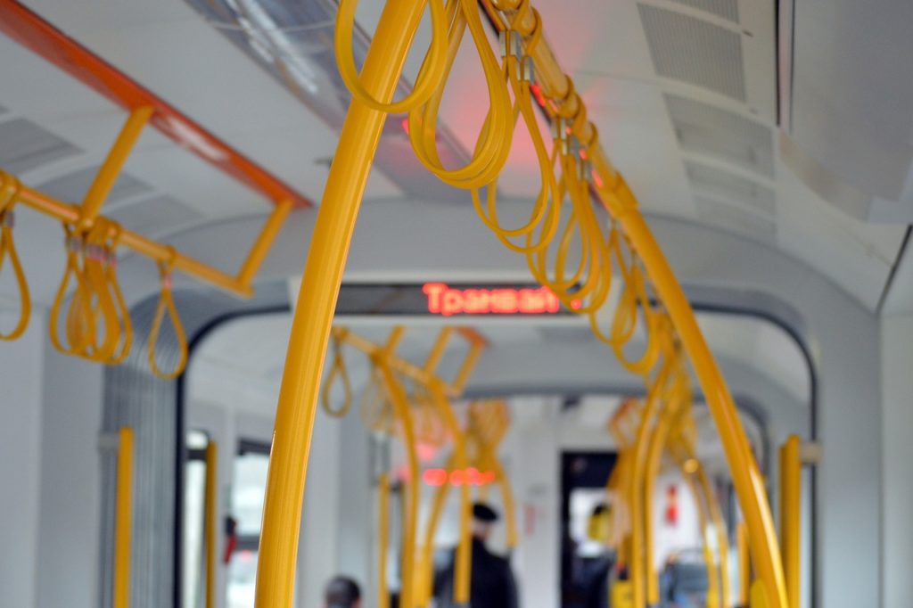 Alças no ônibus