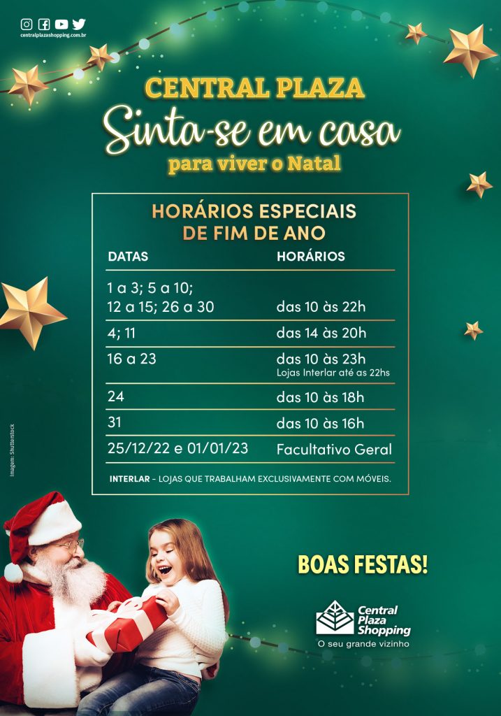 Horário de funcionamento dos shoppings de São Paulo na semana do Natal