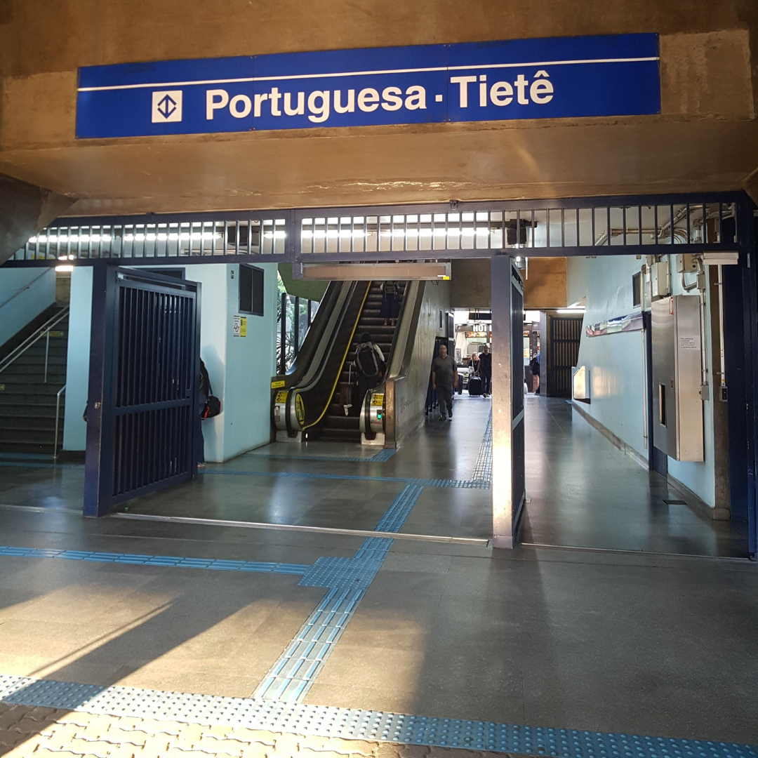 estação portuguesa tietê metrô linha 1-azul