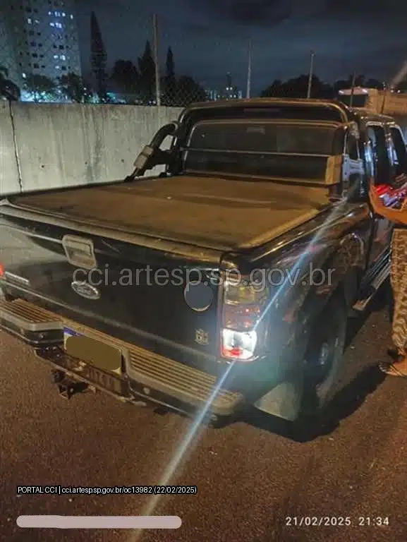 Caminhonete Ford Ranger acidente rodovia Castelo Branco
