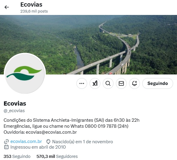 ecovias twitter