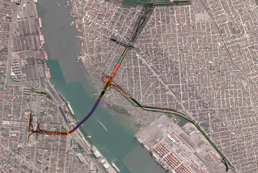 túnel imerso santos guarujá