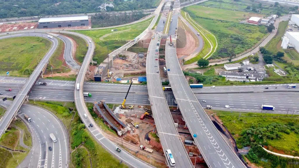 Obras do Rodoanel Dutra Arujá artesp