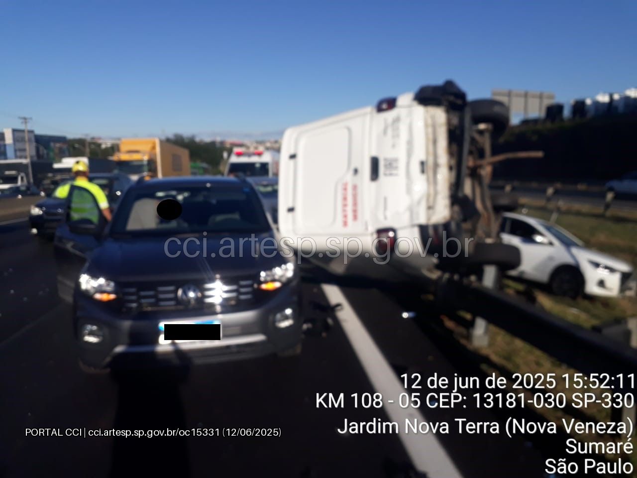 Veículos envolvidos rodovia Anhanguera
