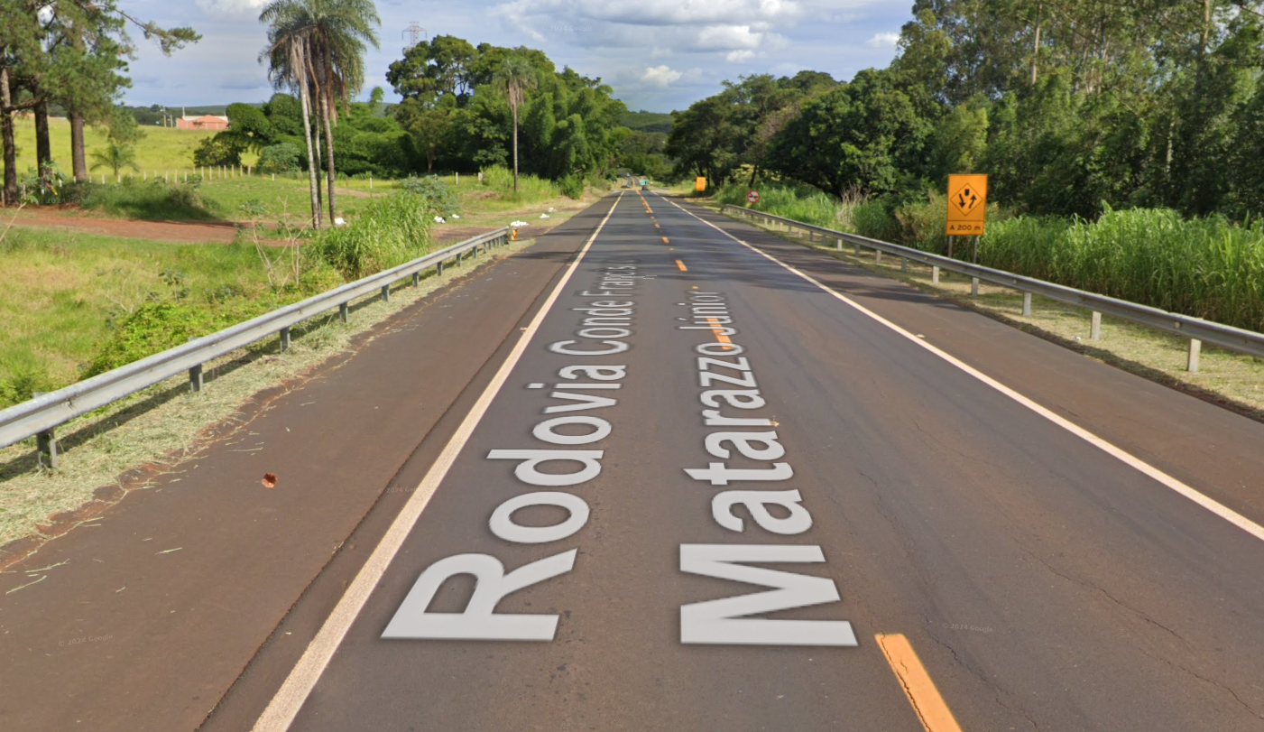 Rodovia Conde Francisco Matarazzo Júnior em São Simão