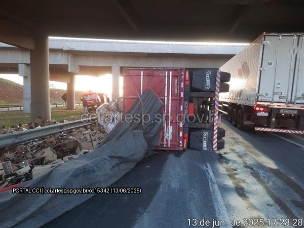 tombamento rodovia anhanguera dispositivo