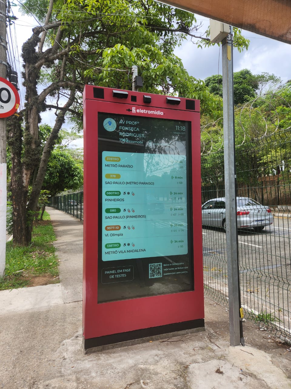Itinerário Digital Primova Cittamobi pontos de ônibus