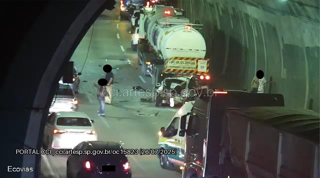 Local da ocorrência na rodovia dos Imigrantes