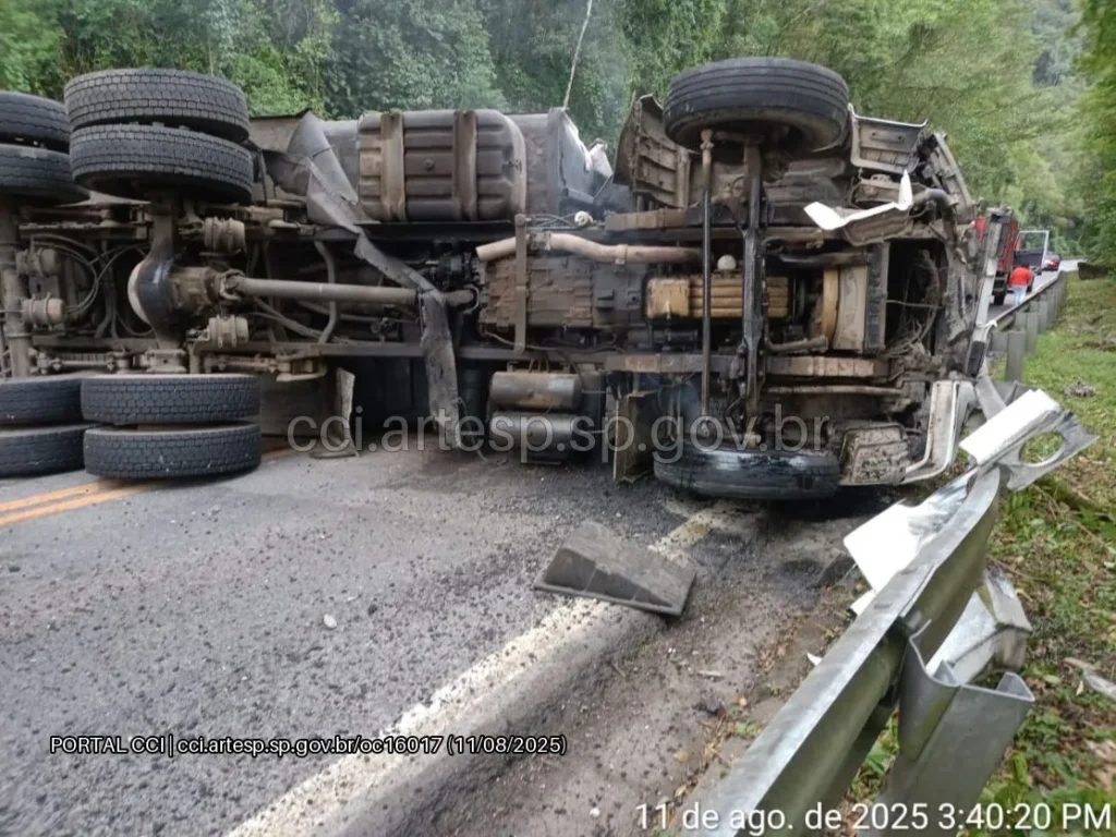 Caminhão Titan 18.310 rodovia Mogi-Bertioga