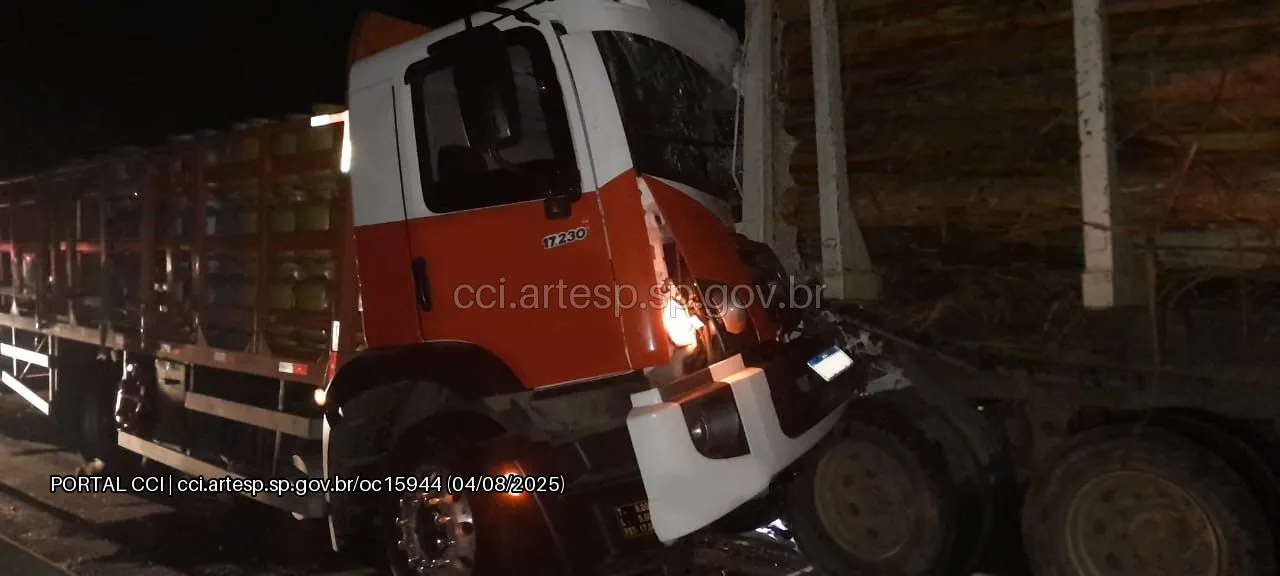 Caminhão VW 17.230 e bitrem Axor 3344 rodovia dos tamoios