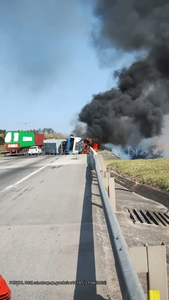 Carreta fogo rodoanel