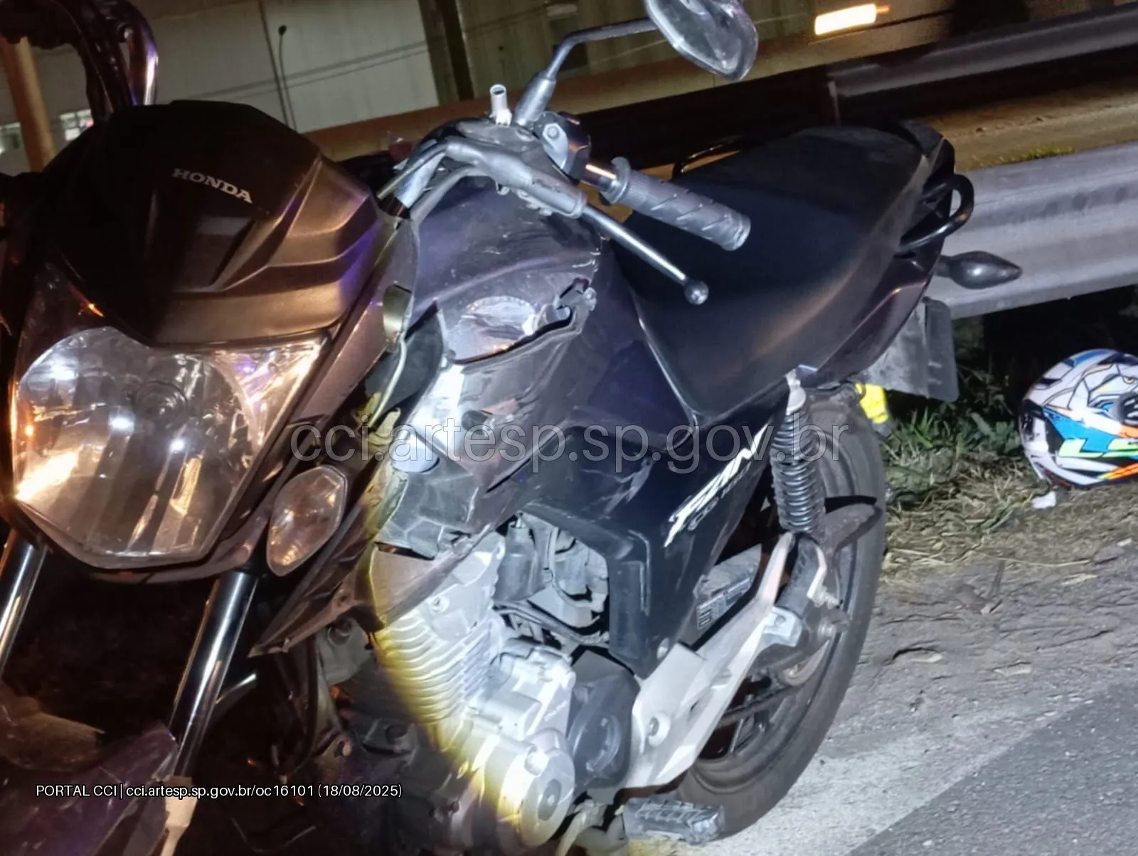 Moto Honda Fan 160 rodovia castelo branco