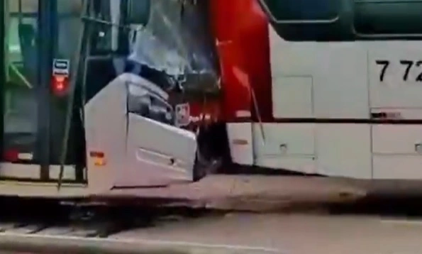 dois ônibus Avenida Ibirapuera