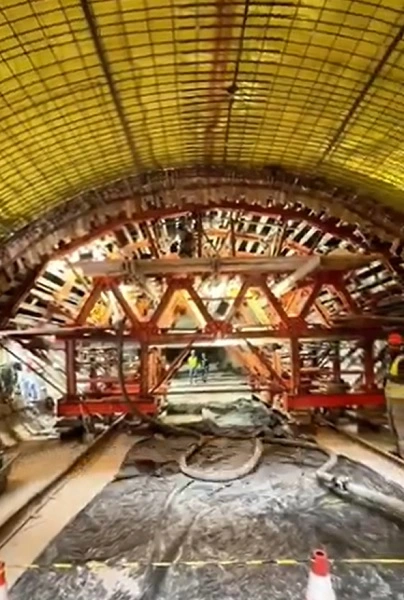 novo túnel estação Luz