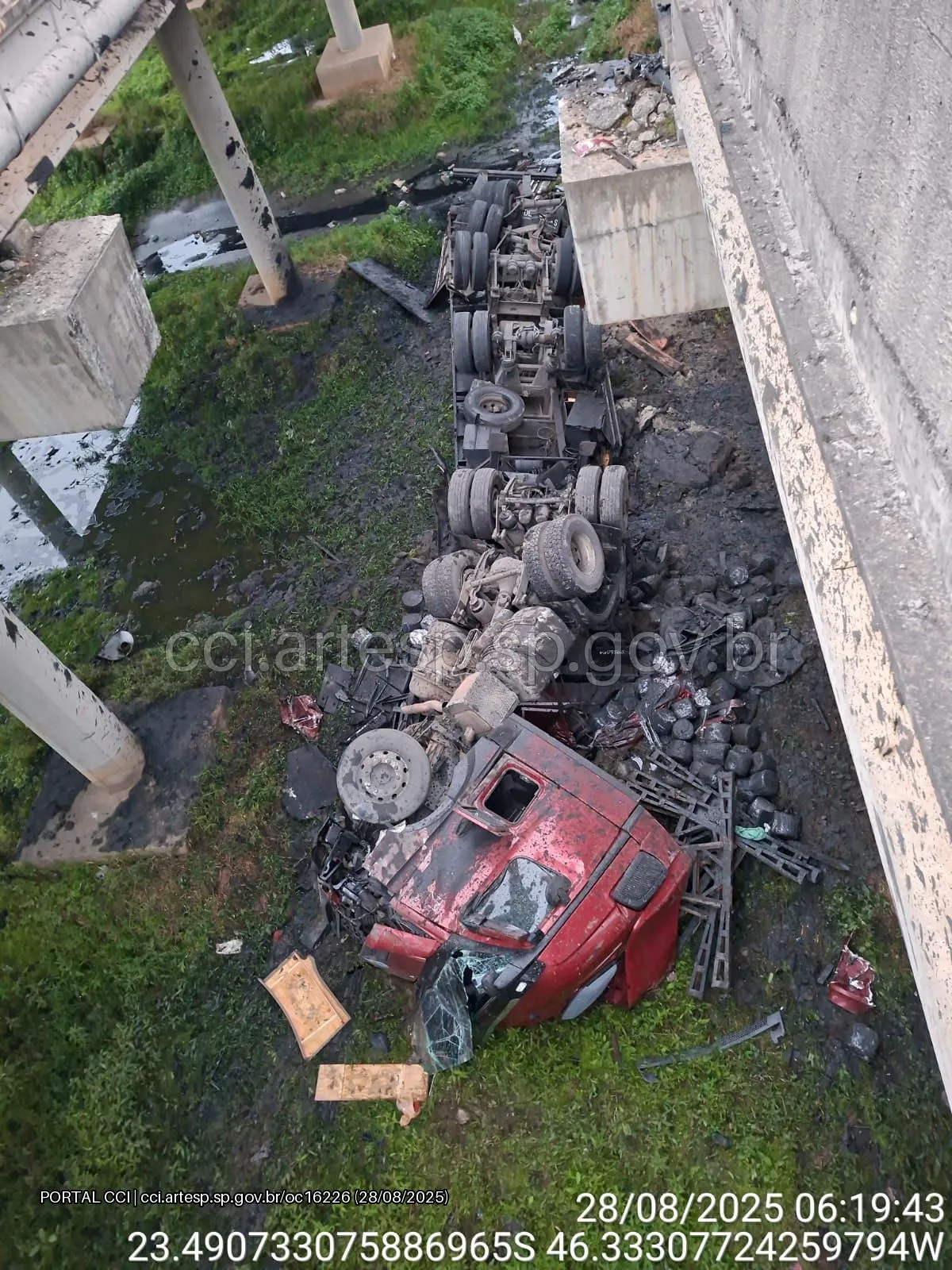 rodoanel carreta itaquaquecetuba caiu
