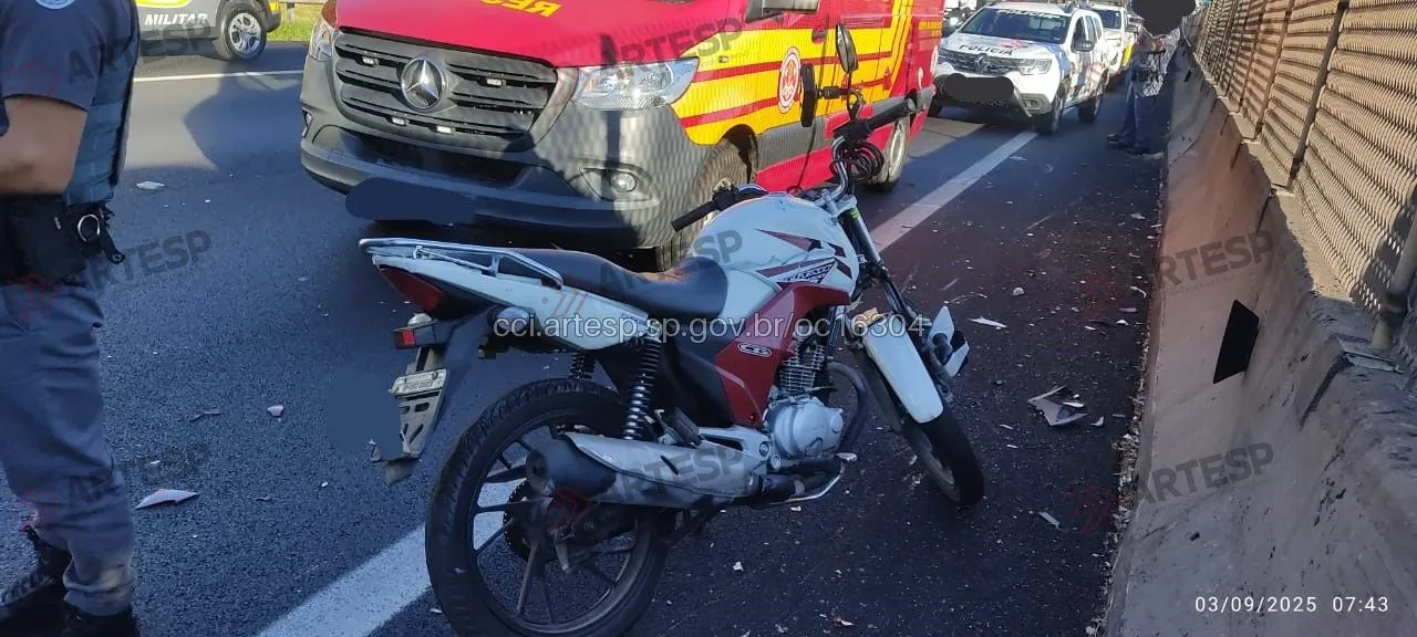 Moto Honda CG 160 rodovia anhanguera Jundiaí