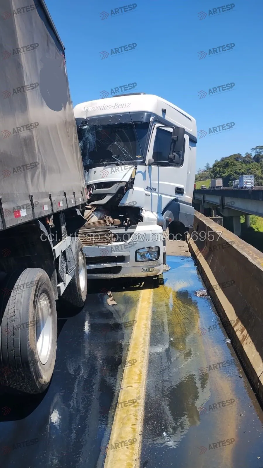 Carretas Scania R450 e Mercedes-Benz rodoanel spmar