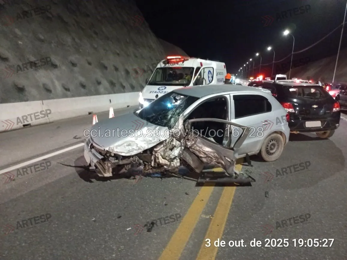 Gol, Nissan Kicks e ambulância SPI 097/055