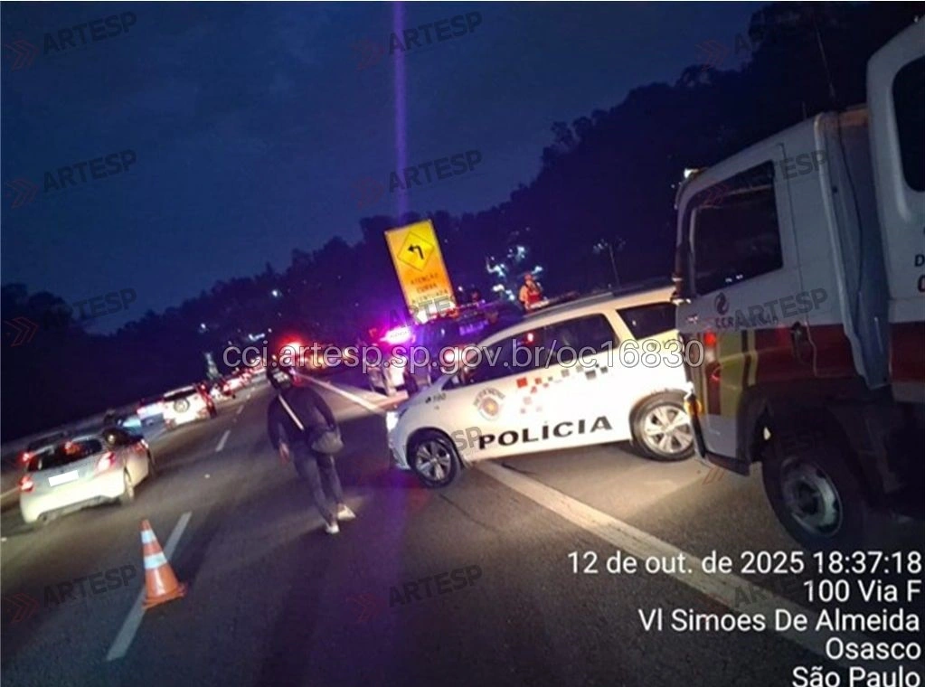 Local da ocorrência rodovia Anhanguera