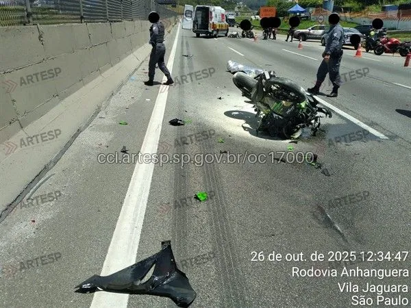 Moto Kawasaki rodovia anhanguera acidentes