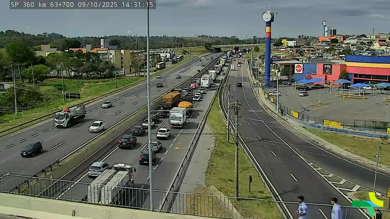 reflexo de um acidente no km 64 rodovia João Cereser sp-360