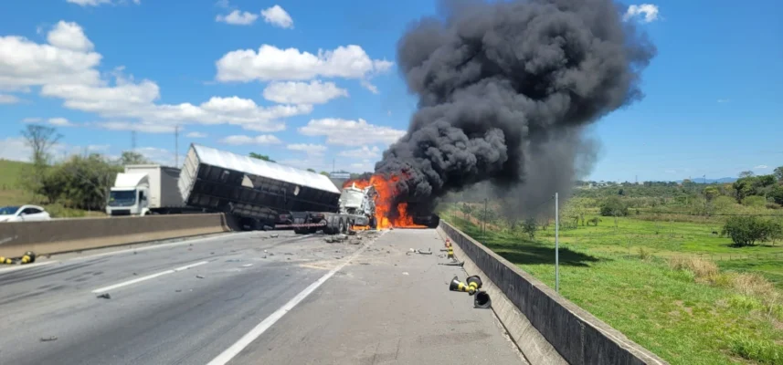 rodovia dutra fogo pindamonhangaba acidente