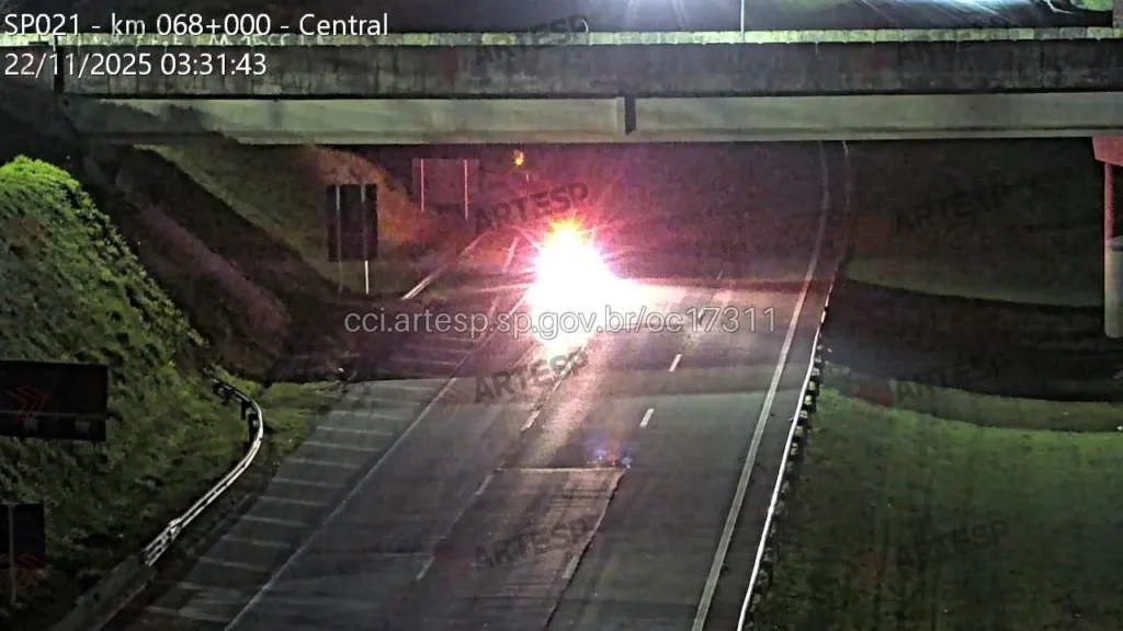 Foto do local no km 68 em São Bernardo rodoanel