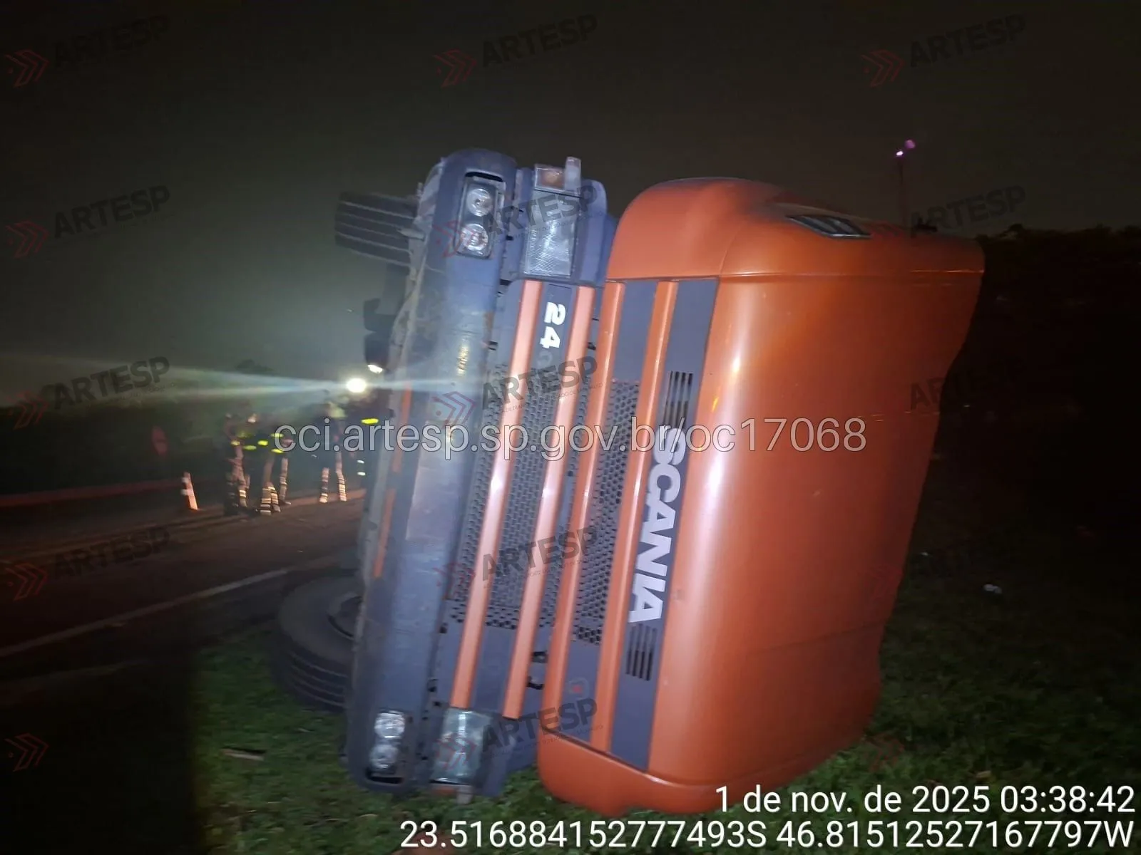 Cavalo mecânico Scania acidentes