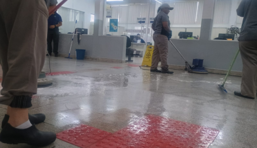 mutirão de limpeza nos terminais de ônibus