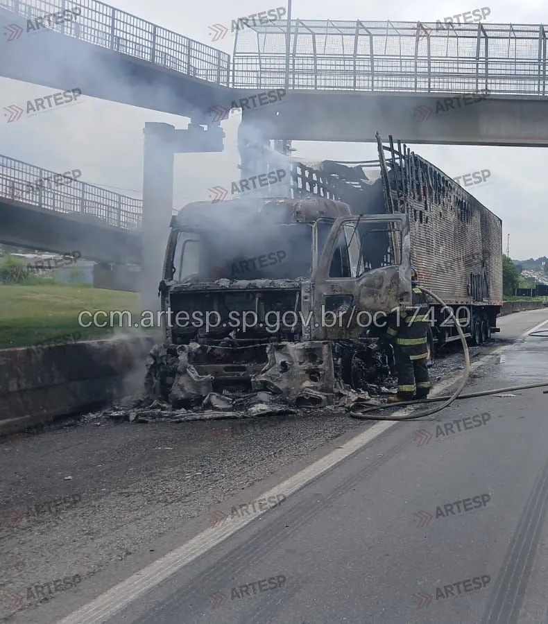 Caminhão Ford Cargo rodovia Castelo Branco Jandira grande sp