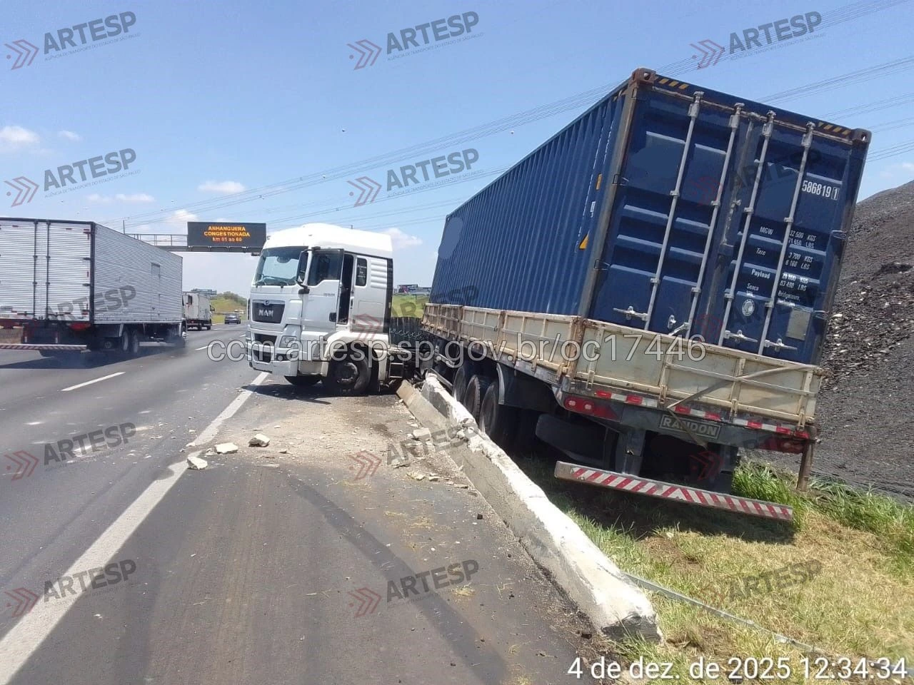 Carreta Man TGX 29.480 rodovia dos Bandeirantes
