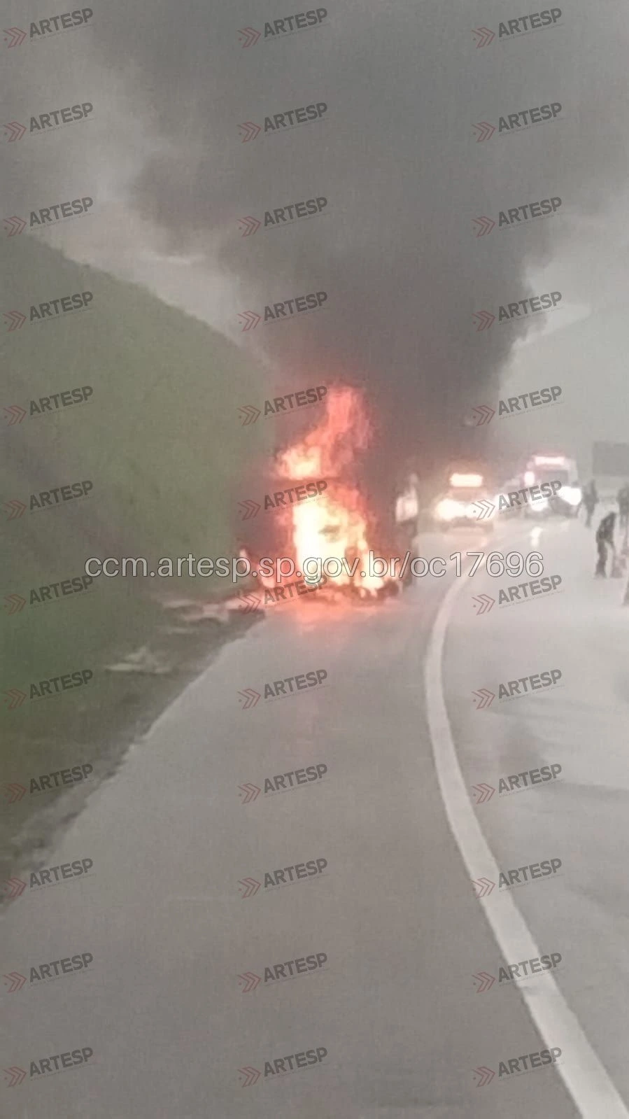 Incêndio caminhão rodoanel