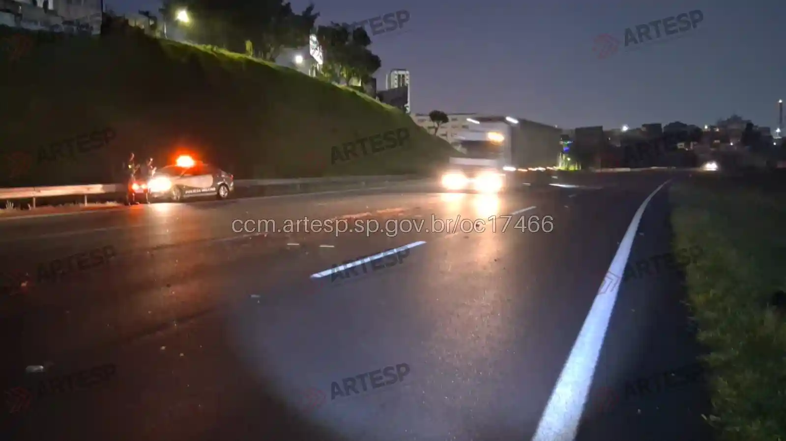 Local da ocorrência na rodovia dos Imigrantes