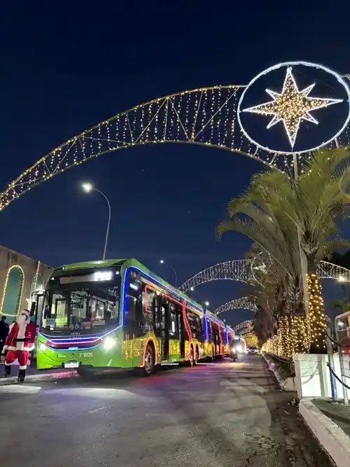 ônibus natalino iluminado são paulo sptrans