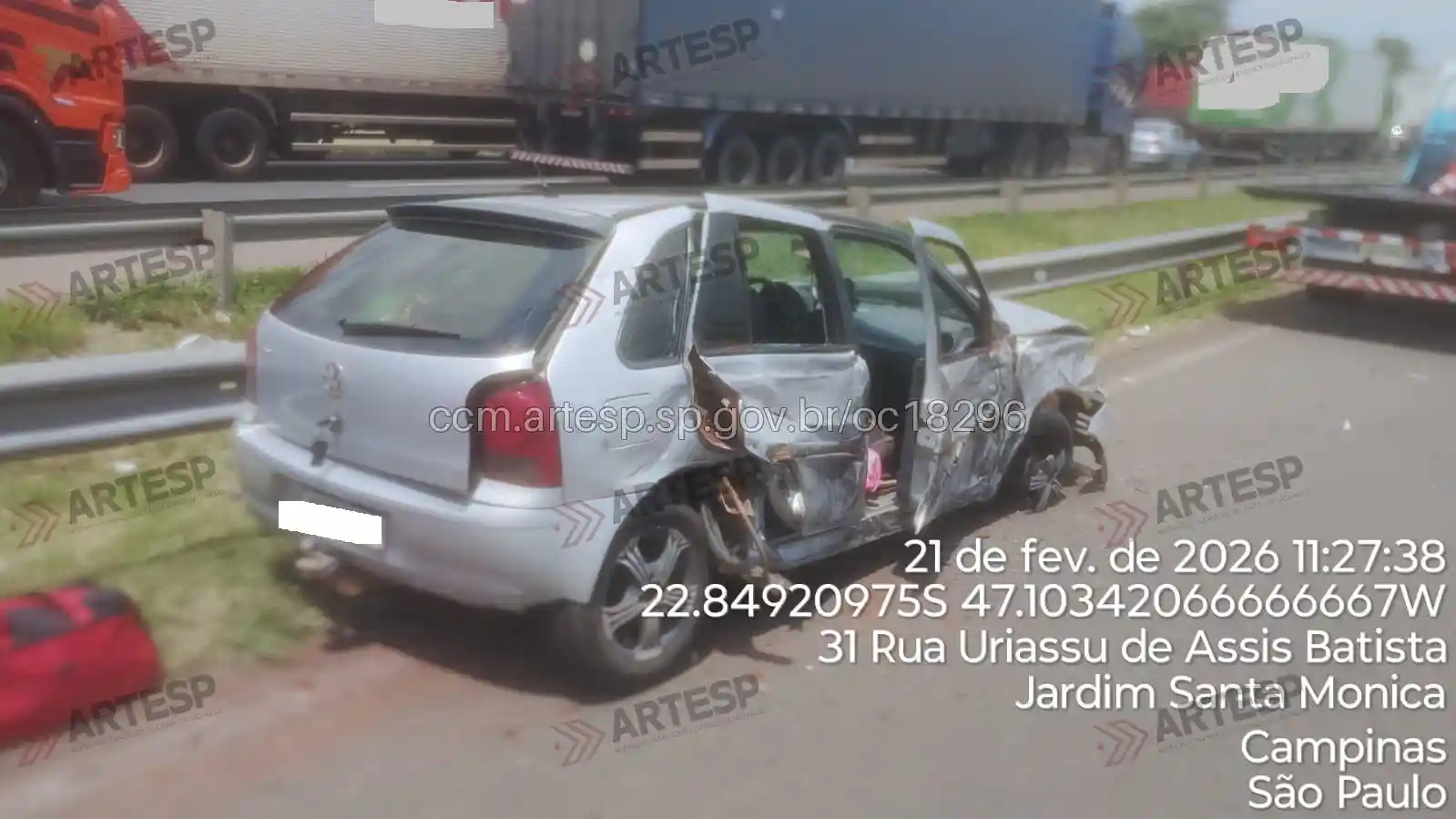 Automóvel VW Gol rodovia dom pedro I