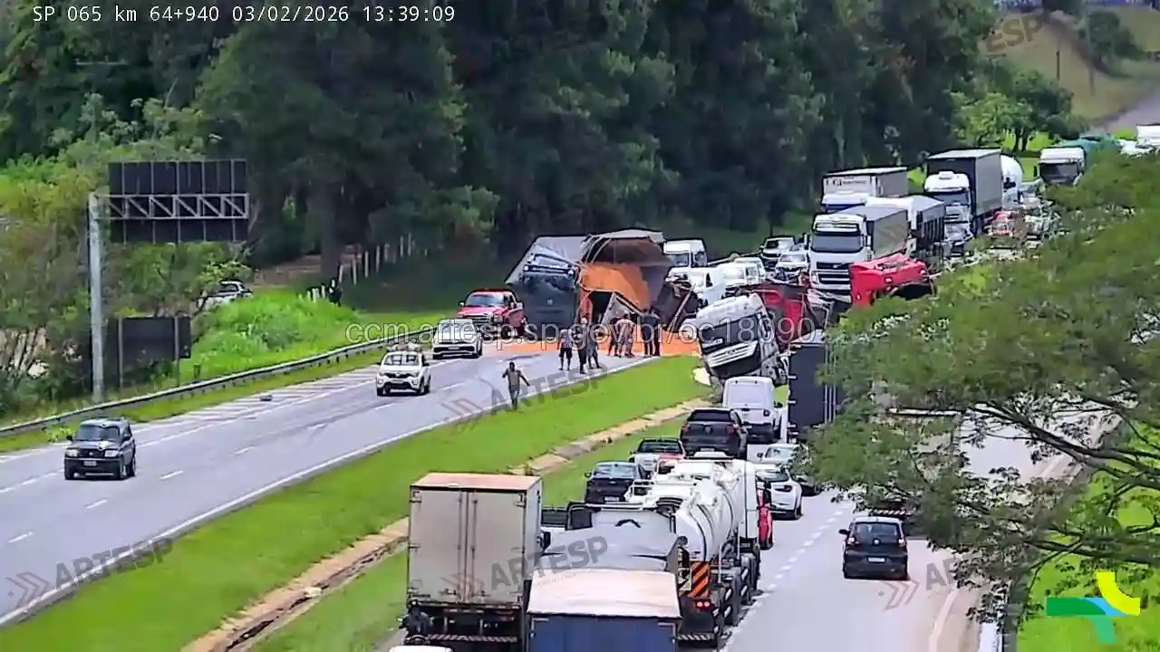 Bom Jesus dos Perdões rodovia dom pedro I acidente