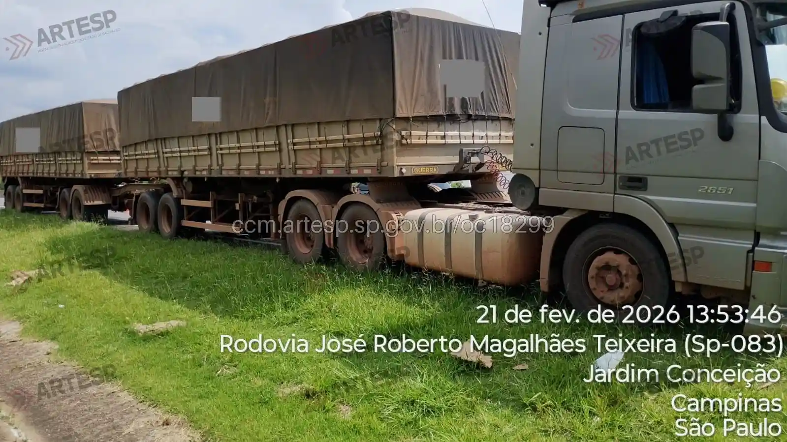 Carreta Mercedes-Benz Actros 2651 anel viário magalhães teixeira sp-083