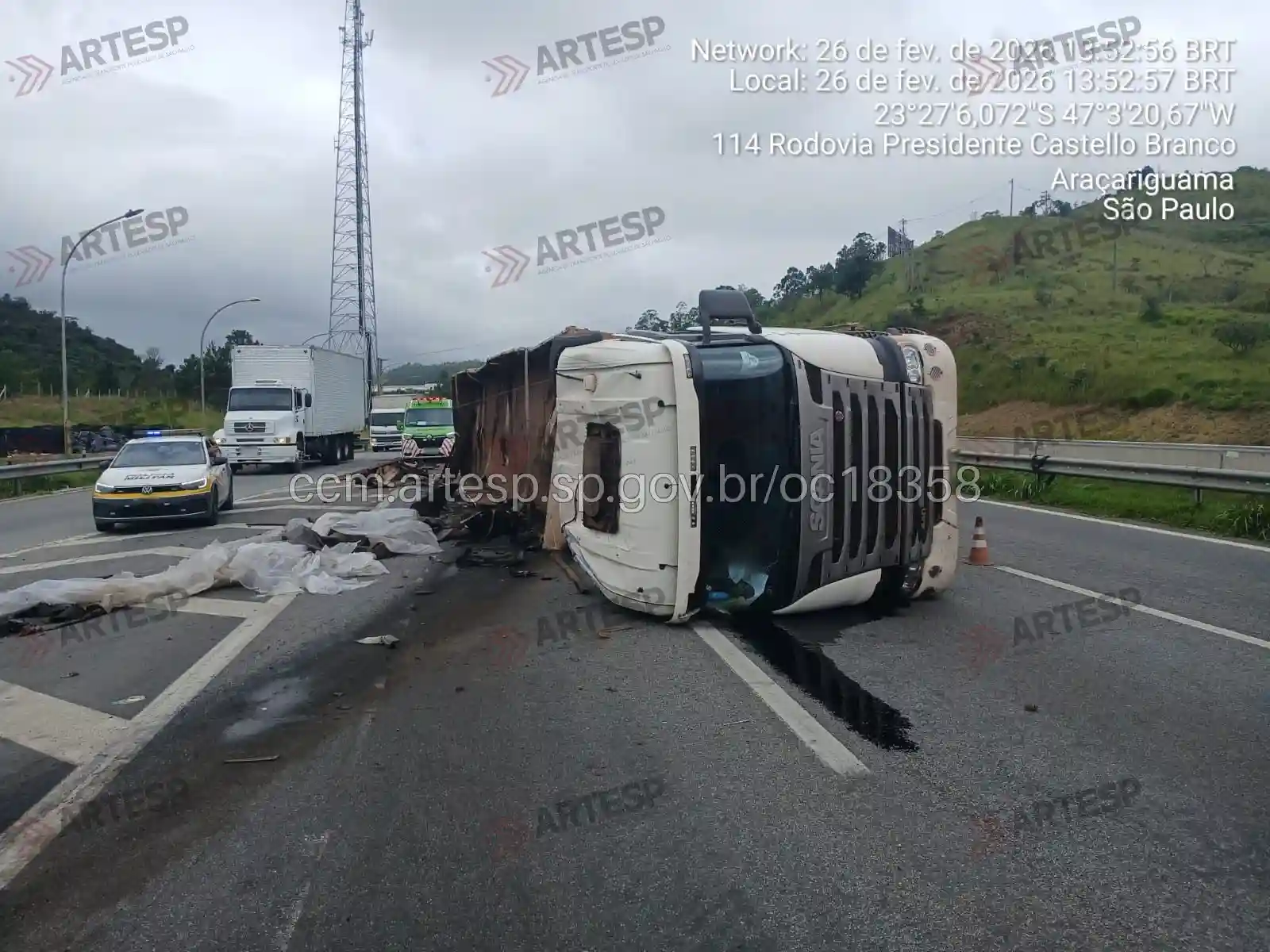 Carreta Scania rodovia castelo branco
