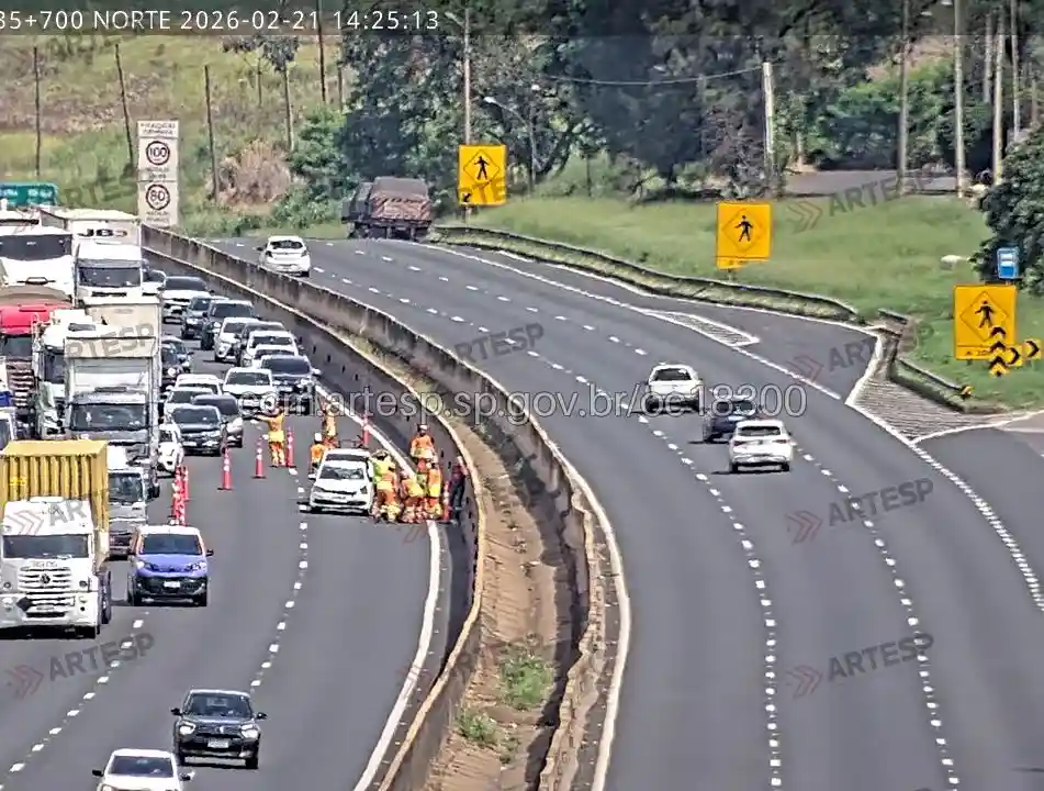 Imagem do local na rodovia dos Bandeirantes