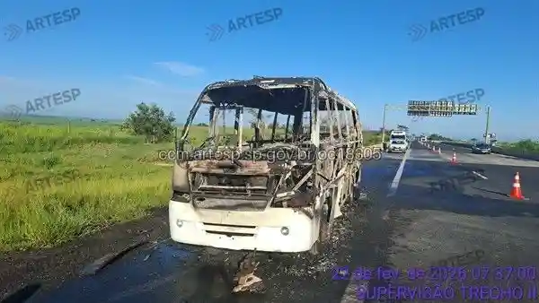 Micro-ônibus da Volare rodovia dos Bandeirantes
