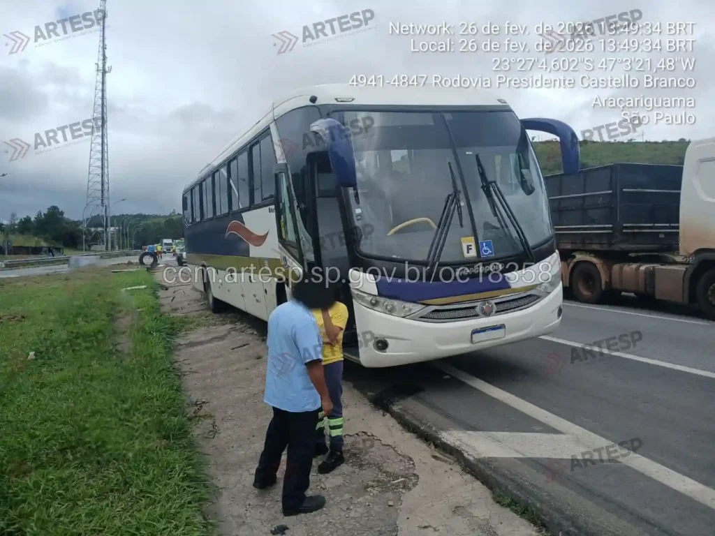 Ônibus Marcopolo Volare rodovia castelo branco araçariguama