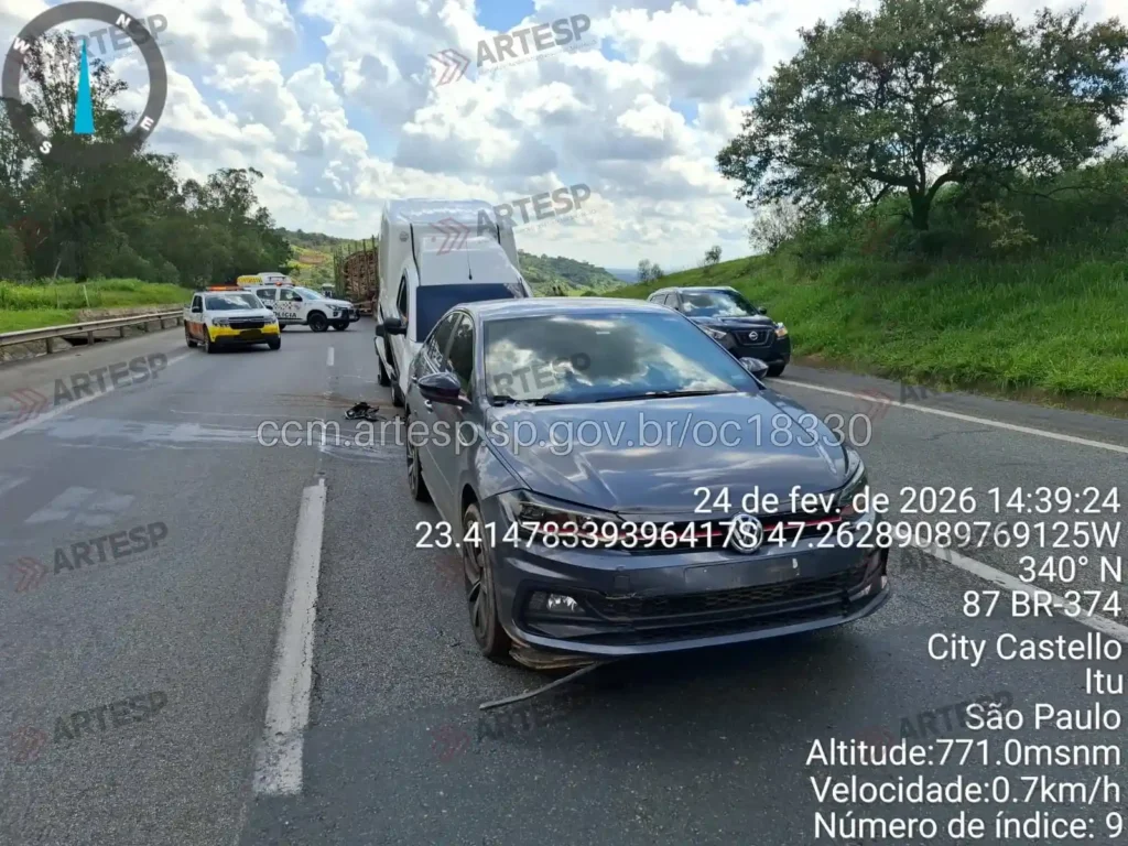 Utilitários Fiat Fiorino e automóvel VW Virtus rodovia castelo branco itu