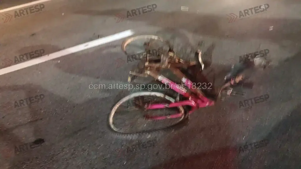 bicicleta acidente rodovia Padre Manoel da Nóbrega