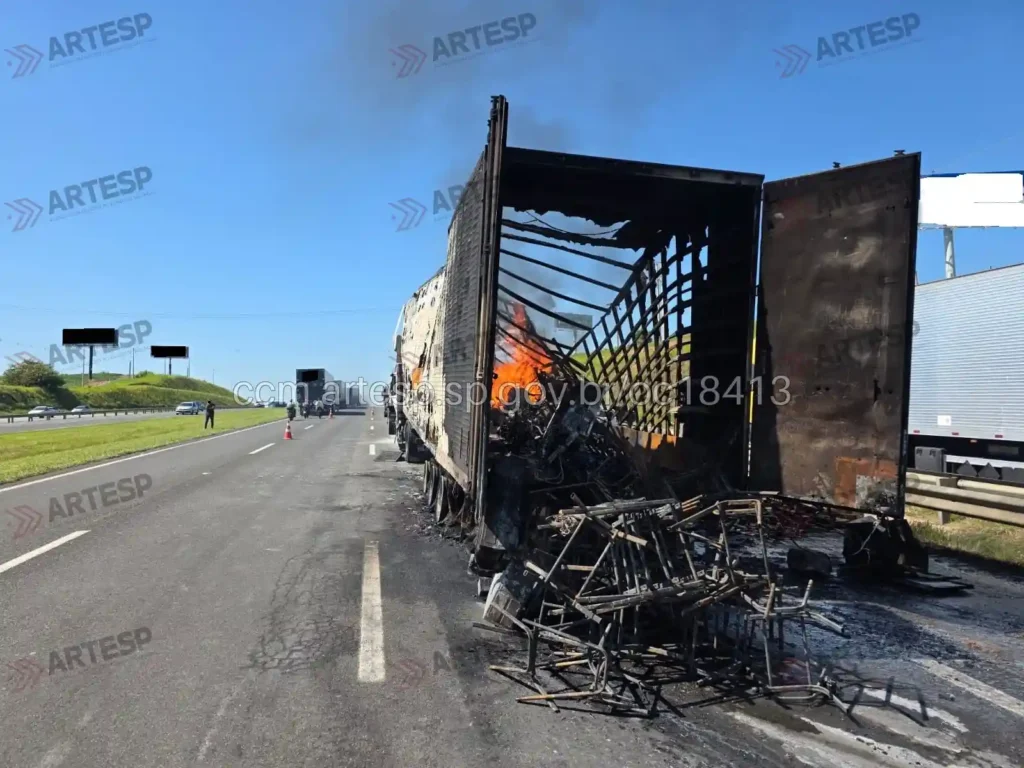 Carreta Volvo 370 na rodovia dom pedro I